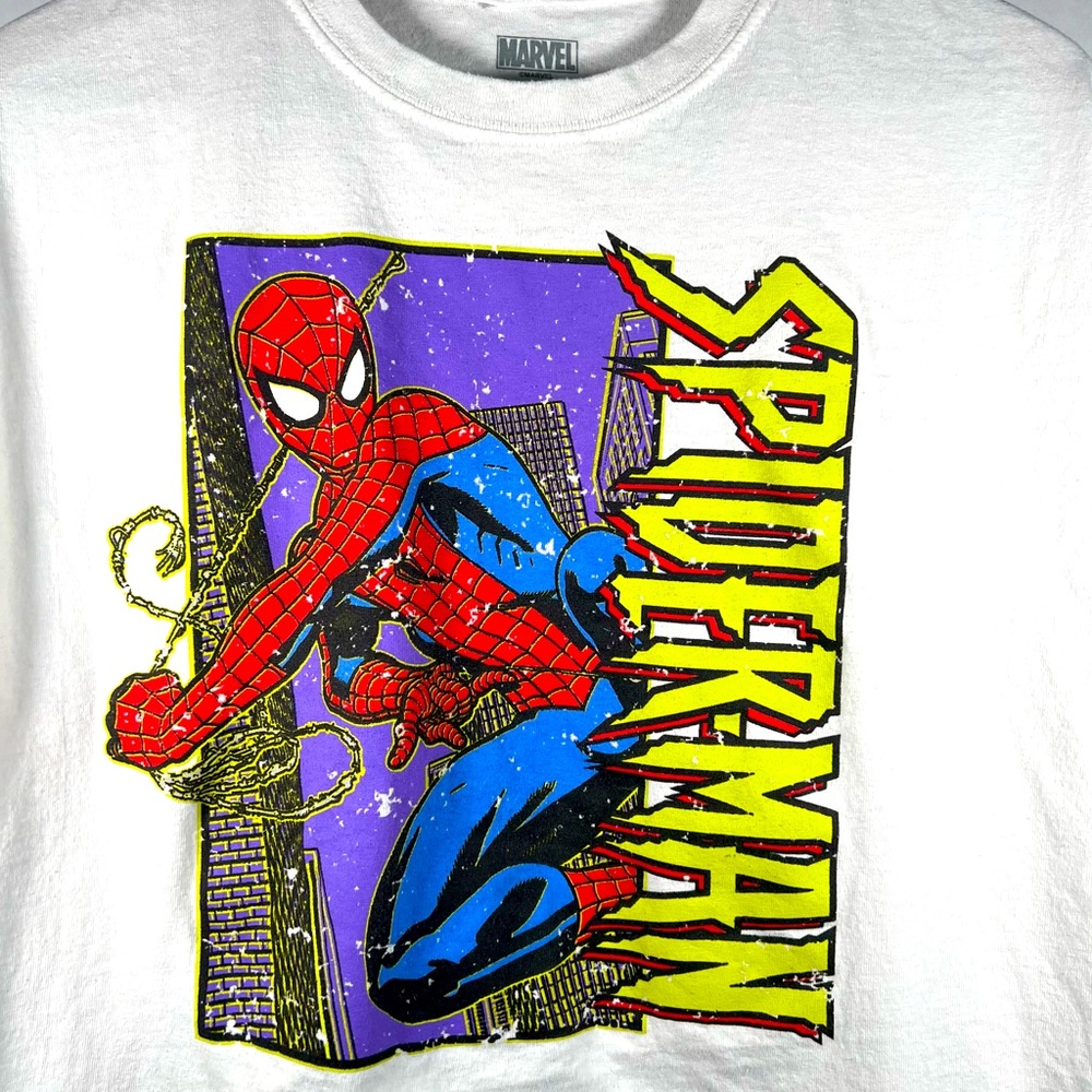 Marvel Classic Spider-Man Vintage Font Graphic Tee Men’s  / Unisex (Size: Large)